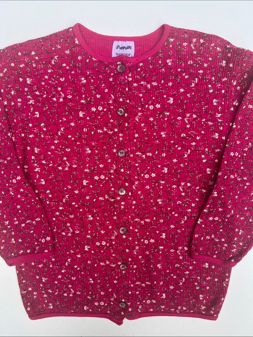 🌺Vtg Flapdoodles waffle cardigan🌺